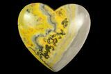 Polished Bumblebee Jasper Heart - Indonesia #121195-1
